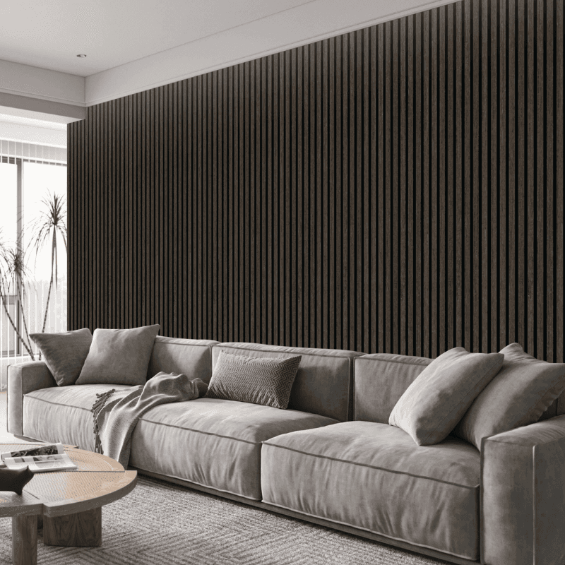 Akupanelen in een moderne woonkamer